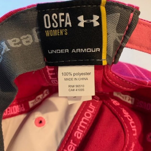 Under Armour Women's Hat Adjustable Fushia Hot Pink Stretch Sweatband - Picture 5 of 5